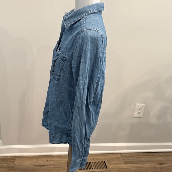 Express Blue Button Down Shirt - Picture 5 of 13